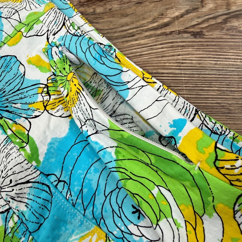 IBKUL Women Size Medium 13in Swing Skort Paddy Lime Multi Floral Activewear NWT - Picture 10 of 11